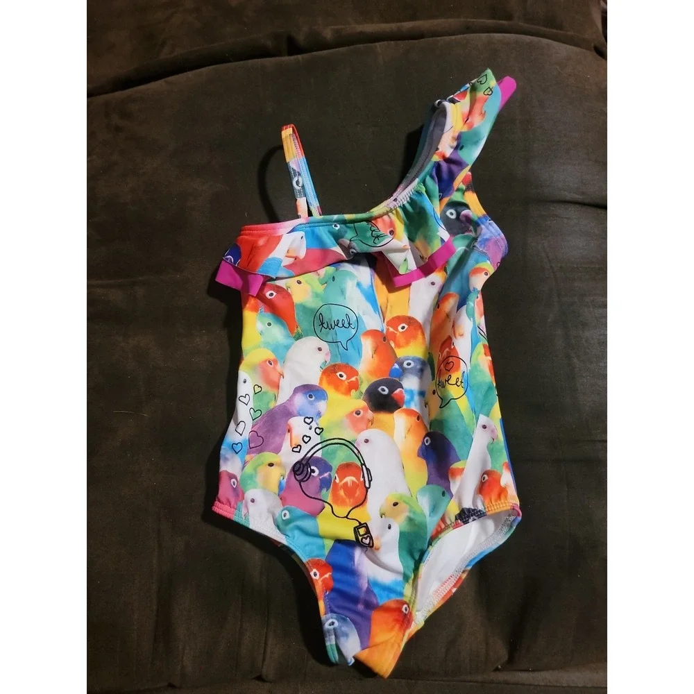 Land's end‎ swimsuit bathing suit swim size 4t parrot